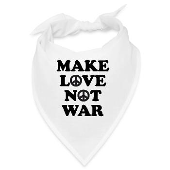 Make Love not War - Bandana - Weiß - Vorne