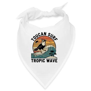 Toucan Surf Tropic Wave Ocean Vibes - Bandana - Weiß - Vorne