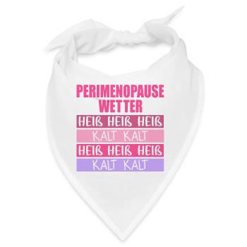 Wechseljahre Perimenopause Hitze - Bandana - Weiß - Vorne