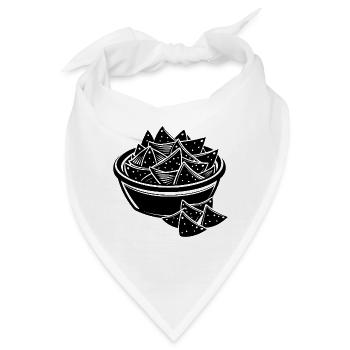 Chips und Dip-Nachos - Bandana - Weiß - Vorne