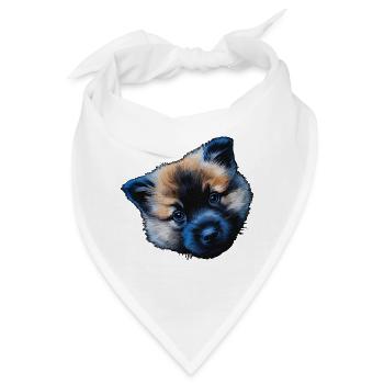 Eurasier Welpenkopf Farbspiel eurasier portrait - Bandana - Weiß - Vorne