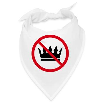 Keine Könige! (Protestschild / POS 2C) - Bandana - Weiß - Vorne
