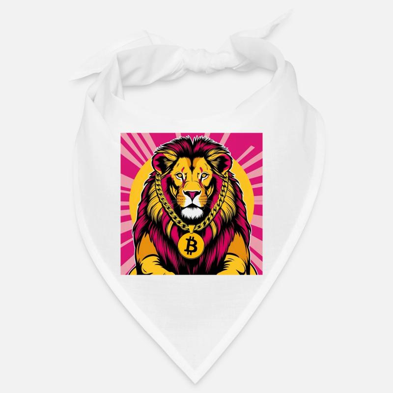 Krypto-Löwe Neon Pop Kunst Bandana