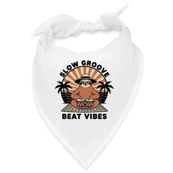 Paresseux Sloth Bongo Slow Groove Beat Vibes - Bandana - Weiß - Vorne