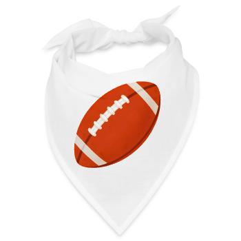 American-Football-Sportarten im Trend - Bandana - Weiß - Vorne