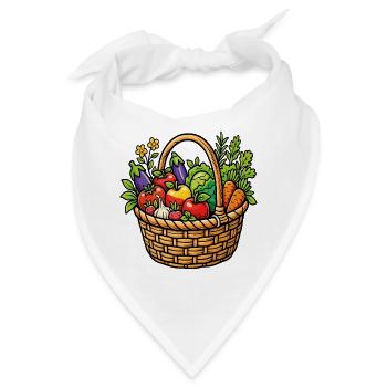 Bio-Gemüsegartenkorb - Bandana - Weiß - Vorne