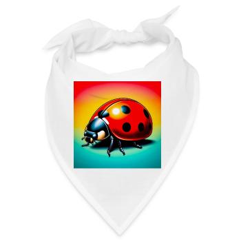 Marienkäfer - Bandana - Weiß - Vorne