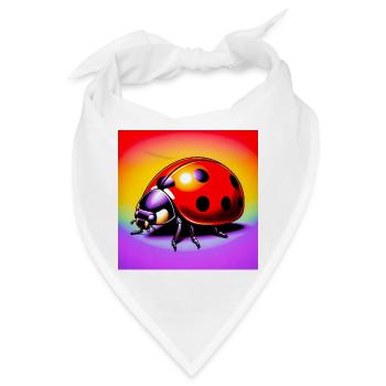 Marienkäfer - Bandana - Weiß - Vorne