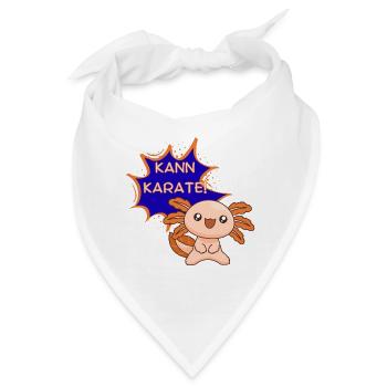 Kann Karate! Axolotl – Lustiges Kawaii T-Shirt - Bandana - Weiß - Vorne