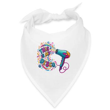 Der Föhn ist mein Disco-ASMR - Bandana - Weiß - Vorne
