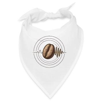Kaffee-Kern Klangwelle - Bandana - Weiß - Vorne