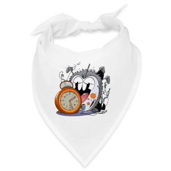 Schlafloses Uhrmonster - Bandana - Weiß - Vorne