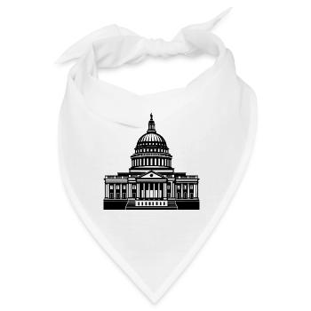 Washington D.C. Kapitol - Bandana - Weiß - Vorne