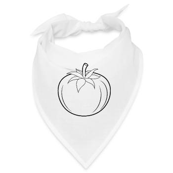 Tomatenumriss - Bandana - Weiß - Vorne