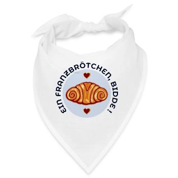 Franzbrötchen Gebäck - Bandana - Weiß - Vorne