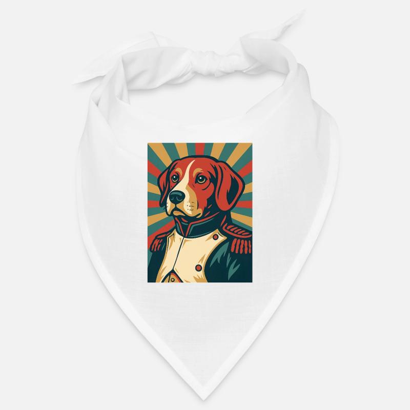 Hund General Retro Poster Stil Vintage Design Bandana
