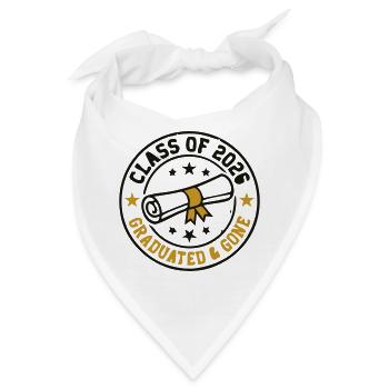 Abschluss 2026 Wappen Stempel - Bandana - Weiß - Vorne