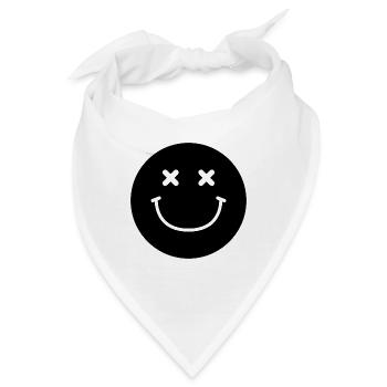 Smiley-Gesicht - Bandana - Weiß - Vorne