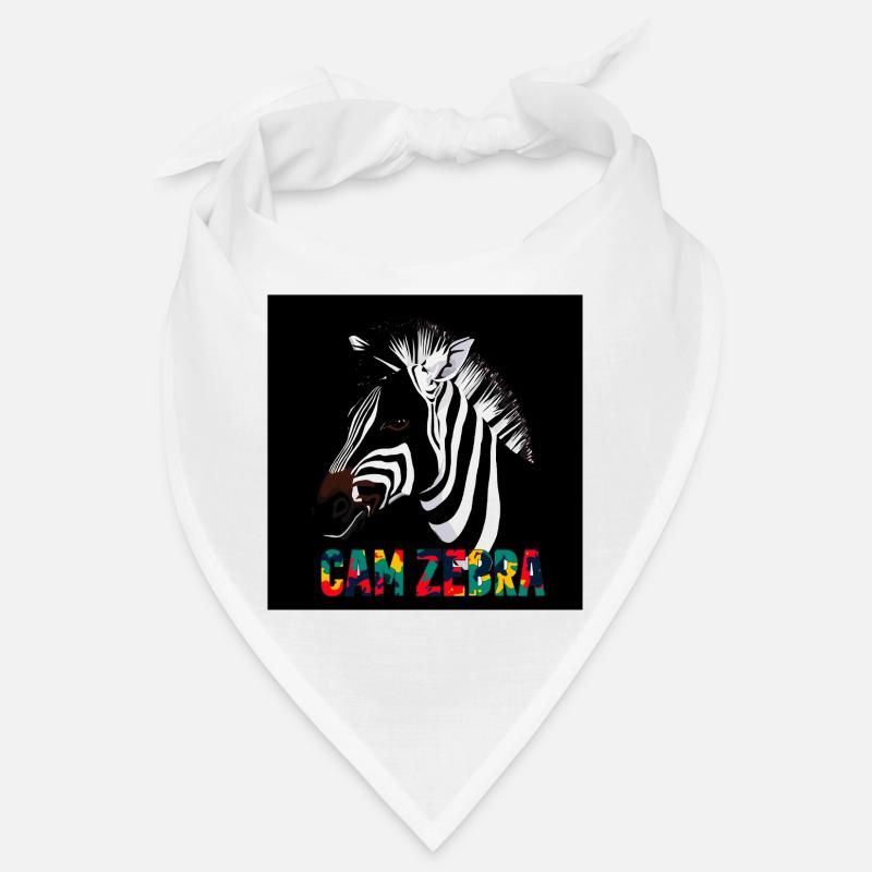 Zebra Silhouette with Colorful Text CANZEBRA Bandana