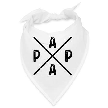 Papa Vater Vatertag - Bandana - Weiß - Vorne