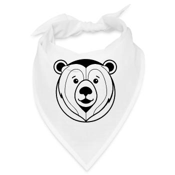 Bär - Bandana - Weiß - Vorne