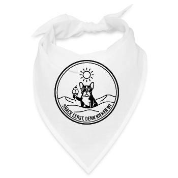 Französische Bulldogge Nordisch Plattdeutsch Eis - Bandana - Weiß - Vorne