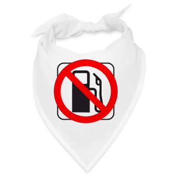 Stop Schild Tanksäule Benzin-Dieselpreise - Bandana - Weiß - Vorne