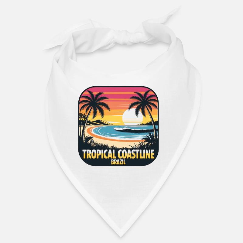 Côte tropicale du Brésil Coucher de soleil Bandana