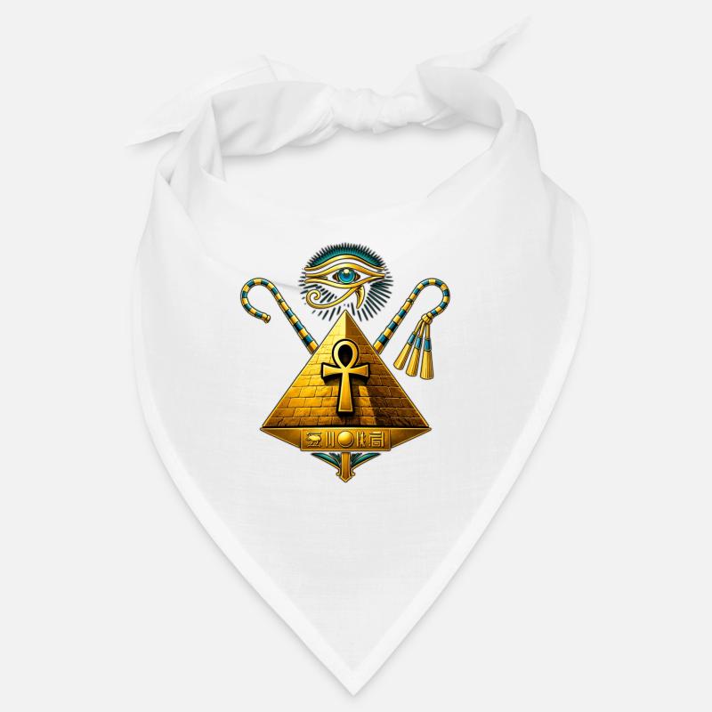 Pyramide Ankh et Œil d'Horus Doré Bandana