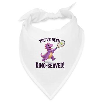 You've been Dino served / Dino Tami Tennis Design - Bandana - Weiß - Vorne