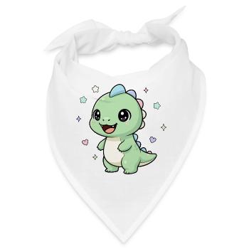 Pastell Dino Sternenzauber - Bandana - Weiß - Vorne