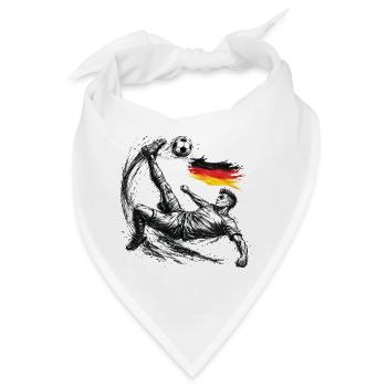 Fußball Fallrückzieher Deutschland Style - Bandana - Weiß - Vorne