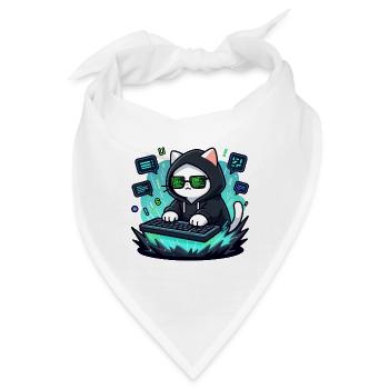 Chat-Hacker - Bandana - Weiß - Vorne