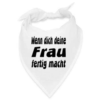 Frau - Bandana - Weiß - Vorne