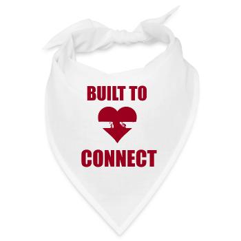 Built to Connect Love Souls Find Each Other - Bandana - Weiß - Vorne