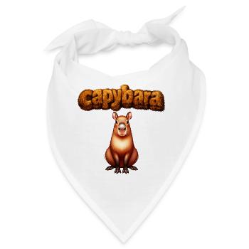 Haarige Kapybara-Kunst - Bandana - Weiß - Vorne