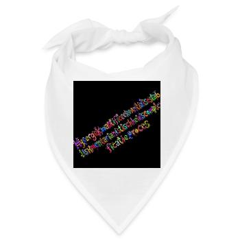 Regenbogentypografie auf schwarzem Hintergrund - Bandana - Weiß - Vorne