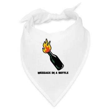 Message in a Bottle – rebellische Stimmung und Rock - Bandana - Weiß - Vorne