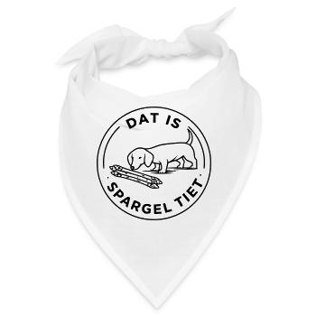 Dat Is Spargel Tiet Dackel Hund Spargelzeit - Bandana - Weiß - Vorne