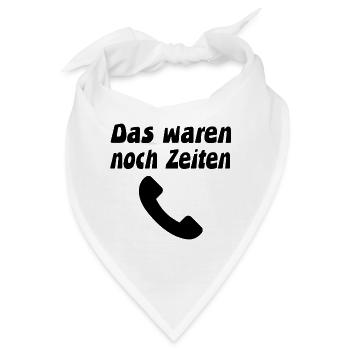 Telefon - Bandana - Weiß - Vorne