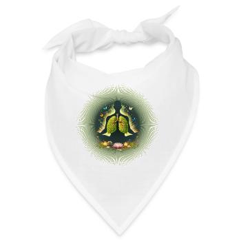 Meditation Atemkraft Natur Lunge Mandala - Bandana - Weiß - Vorne