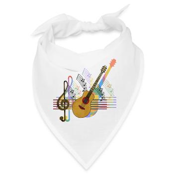 Gitarre - Bandana - Weiß - Vorne