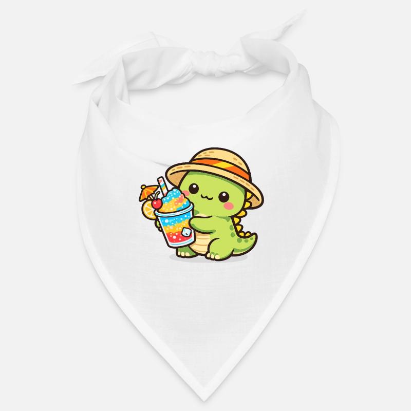 Sommer-Dino mit Cocktail Bandana