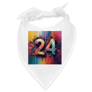 Farbenfrohe Abstraktion 24 - Bandana - Weiß - Vorne