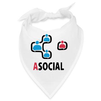 asozial - Bandana - Weiß - Vorne