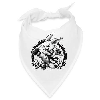 Karate Hase Dojo Kampfsport Fun Design - Bandana - Weiß - Vorne
