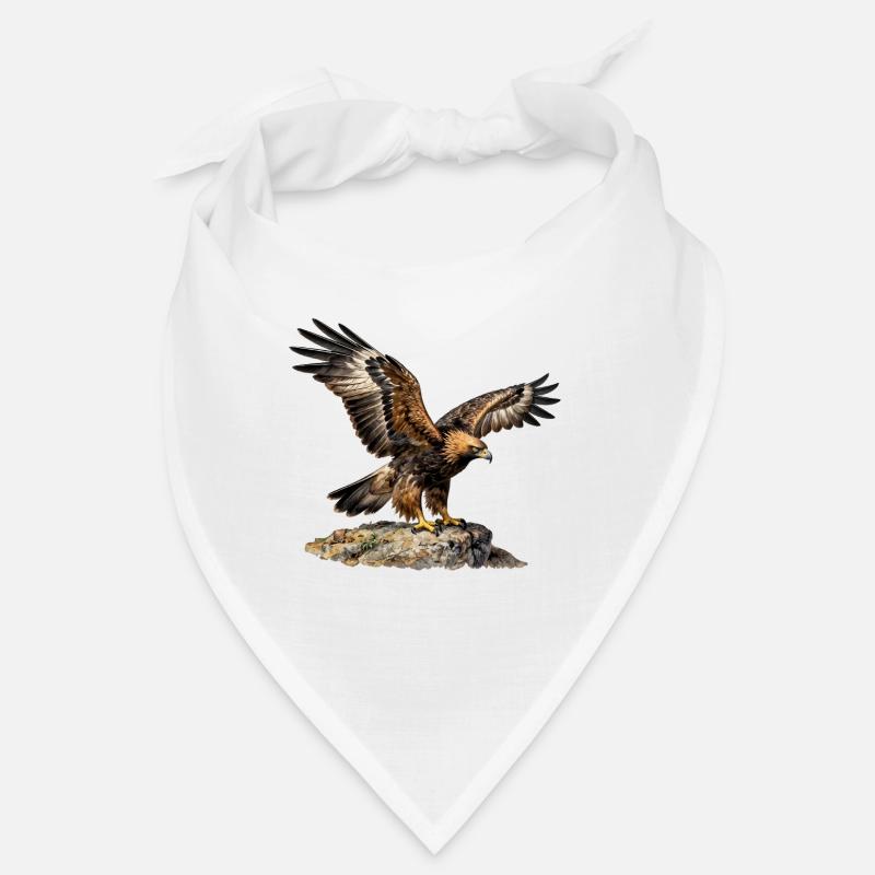 Aigle en vol sur roche escarpée Bandana