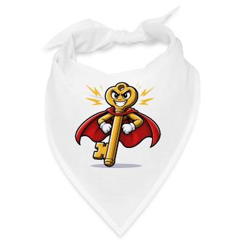 Uralter Superheldenschlüssel - Bandana - Weiß - Vorne