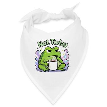 Nicht heute, Froschkaffee - Bandana - Weiß - Vorne