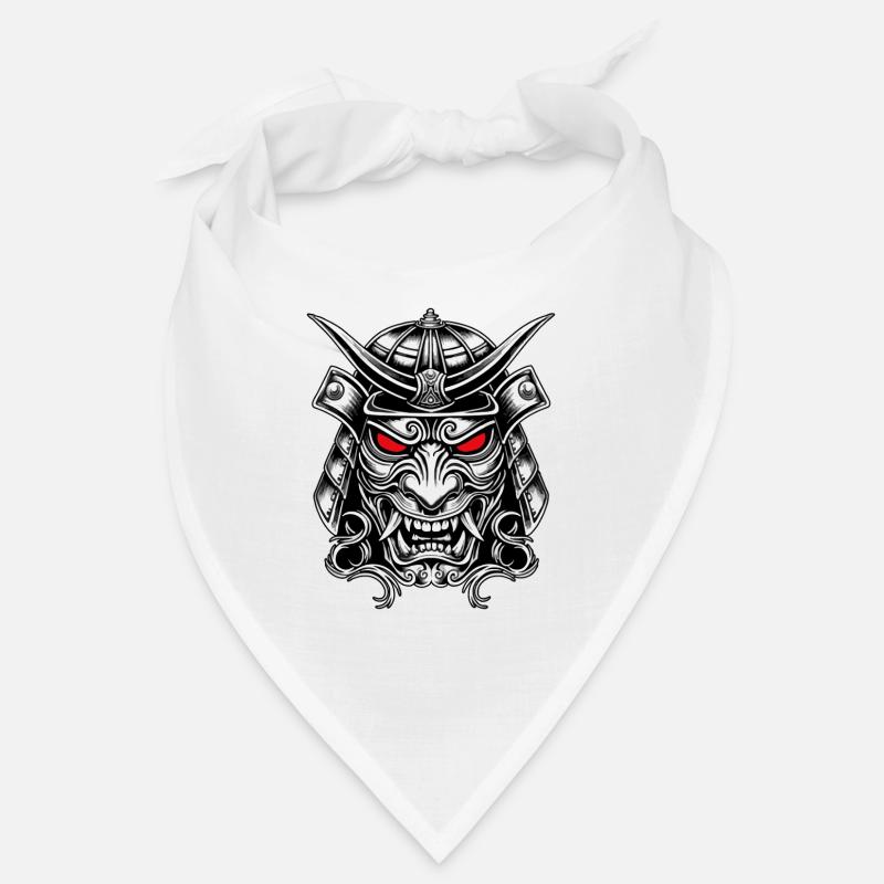 Samurai Kabuto Totem Japanese Red Eye Mask Bandana